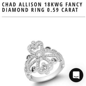 Chad Allison 18K White Gold Womens Ring Size 5 1/2